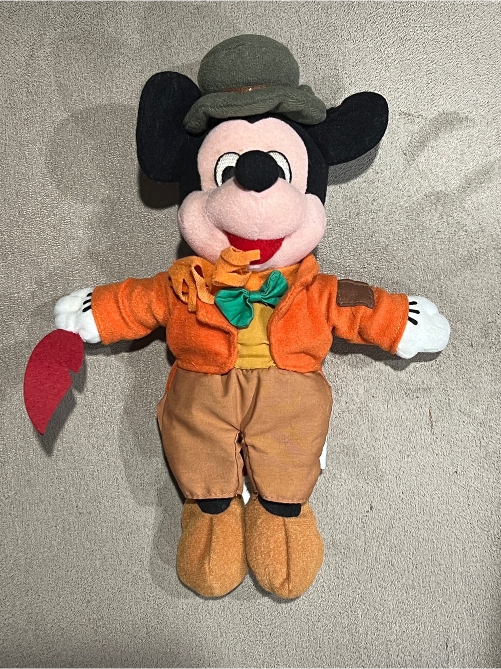 Walt Disney Store Bob Cratchit Mickey Mouse Beanie  Plush Toy